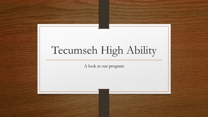 tecumseh high ability