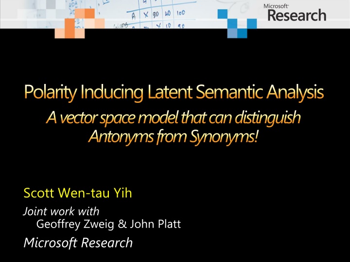 polarity inducing latent semantic analysis