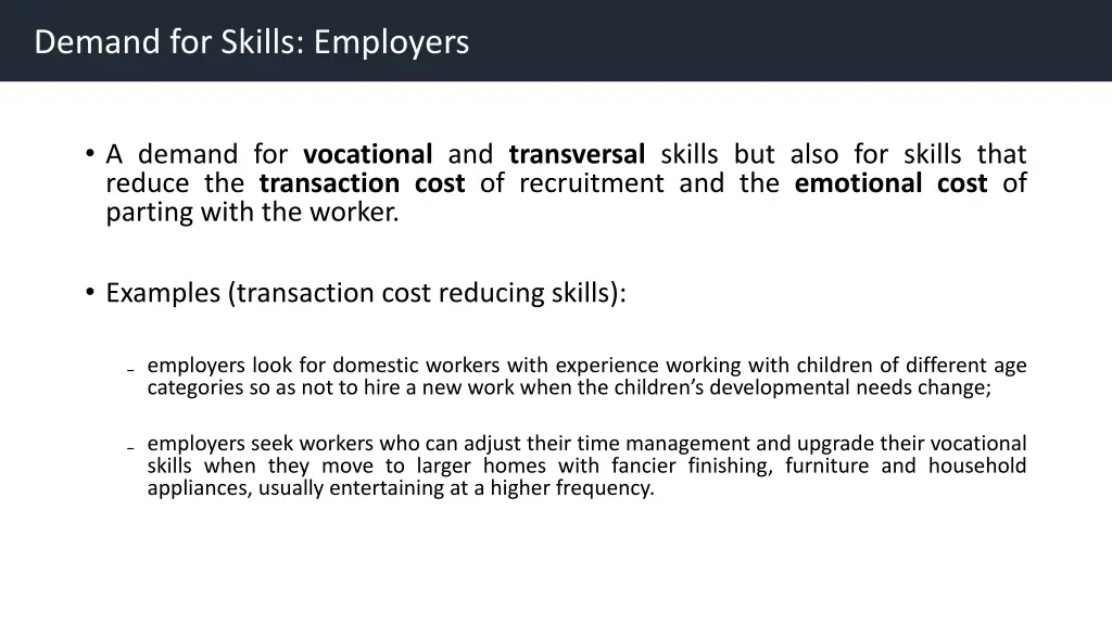 demand for skills employers