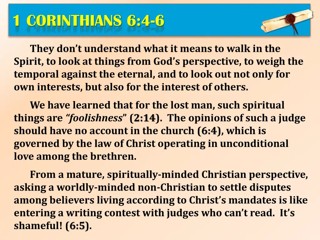 1 corinthians 6 4 6 2