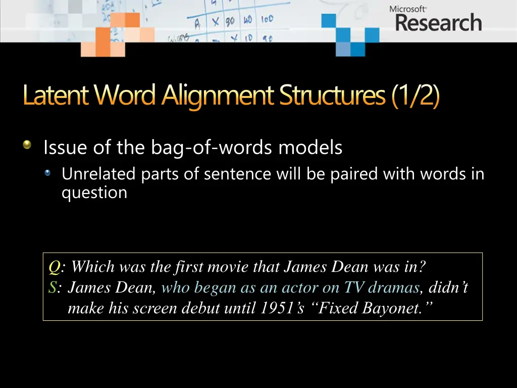 latent word alignment structures 1 2