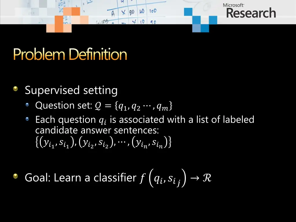 problem definition