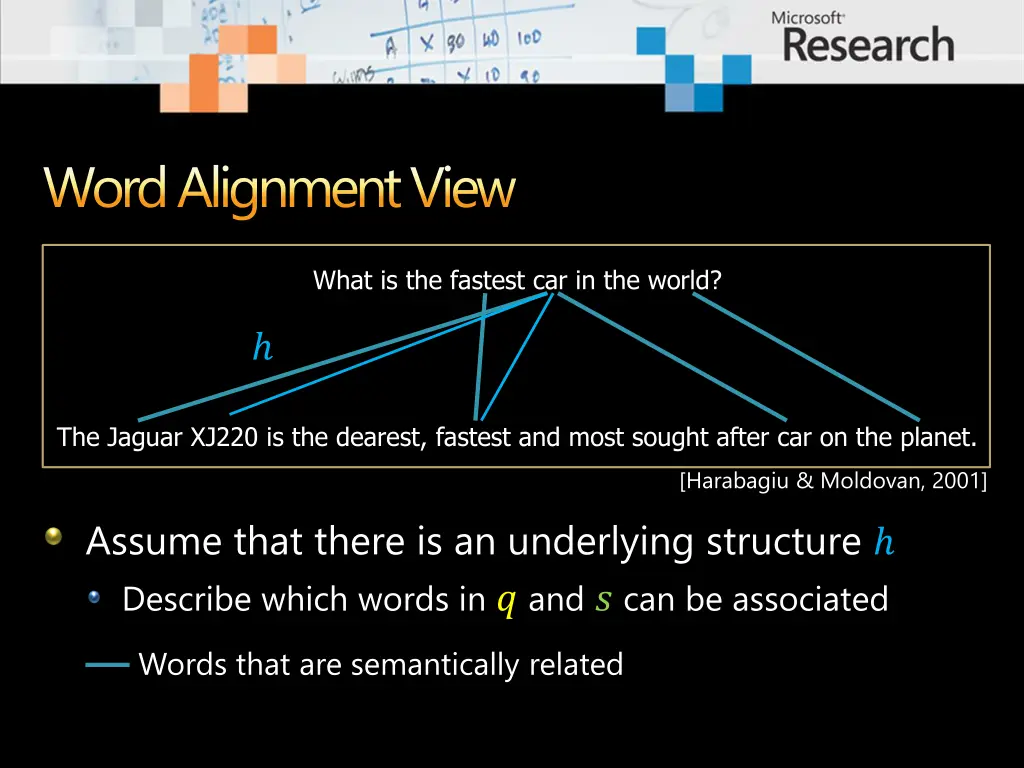 word alignment view