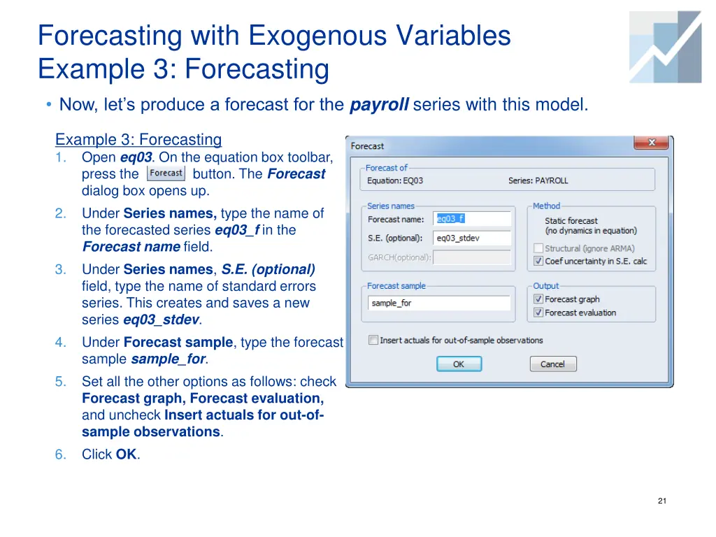 forecasting with exogenous variables example 14