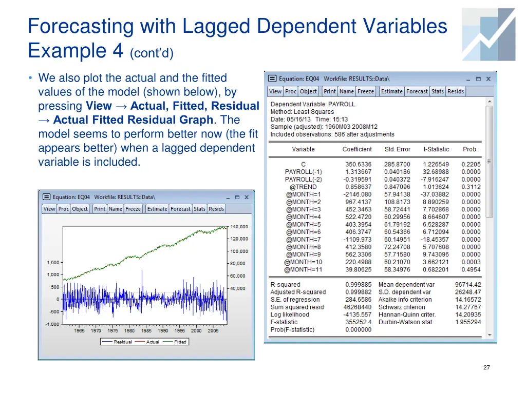 forecasting with lagged dependent variables 3