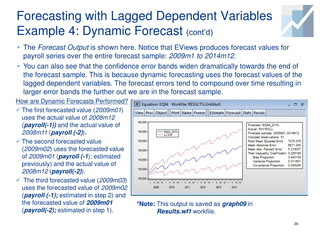 forecasting with lagged dependent variables 5