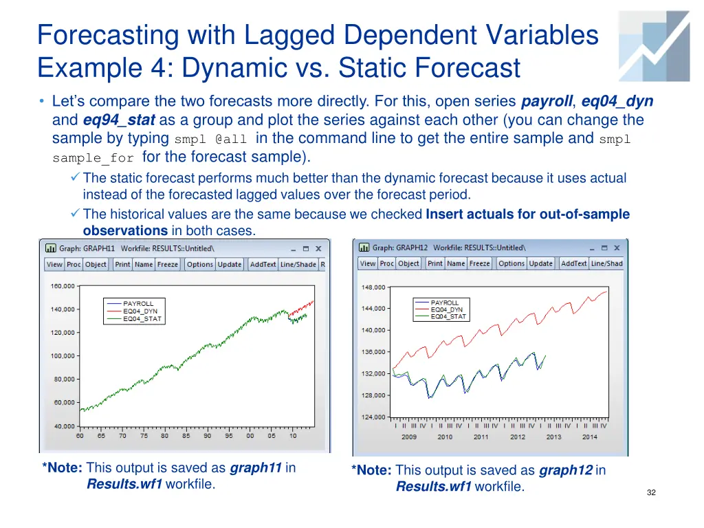 forecasting with lagged dependent variables 8