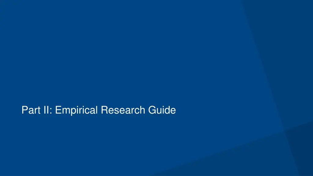 part ii empirical research guide