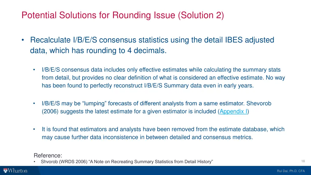 potential solutions for rounding issue solution 2