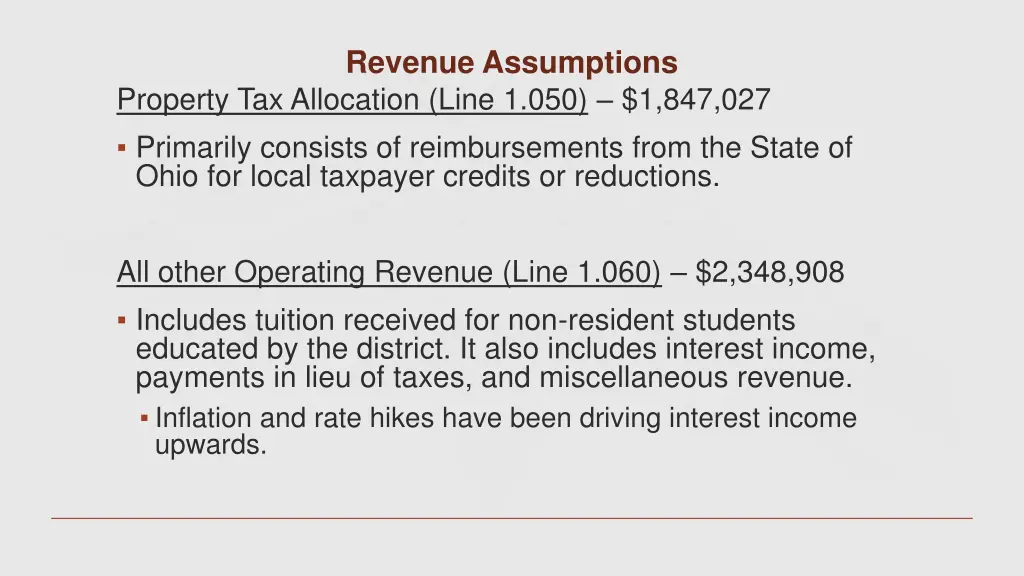 revenue assumptions 4