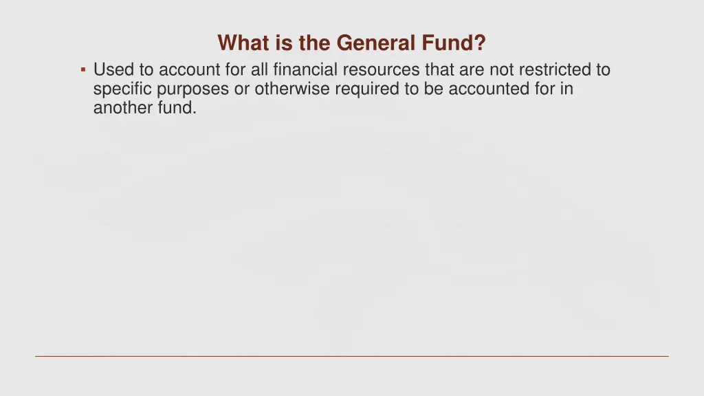 what is the general fund