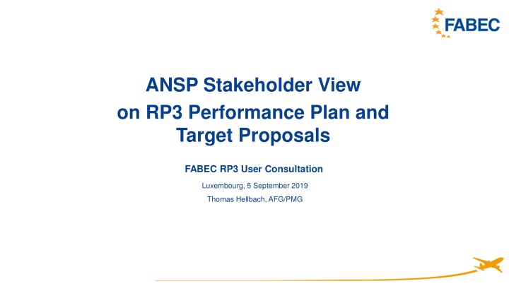 ansp stakeholder view on rp3 performance plan