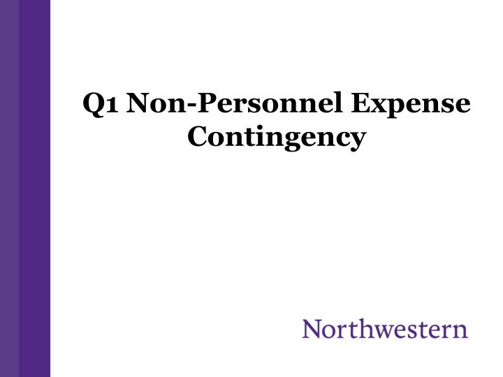 q1 non personnel expense contingency