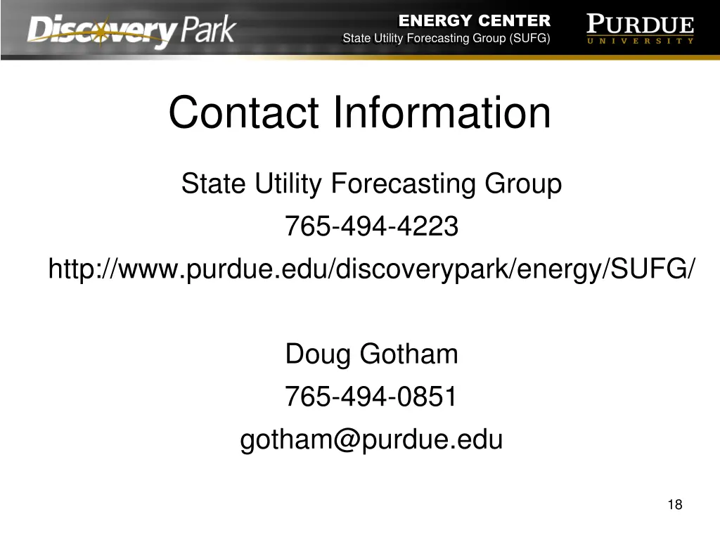 energy center state utility forecasting group sufg 17