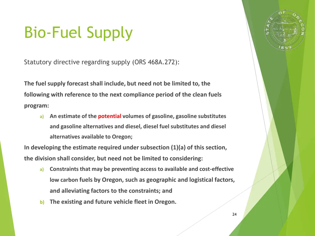 bio fuel supply