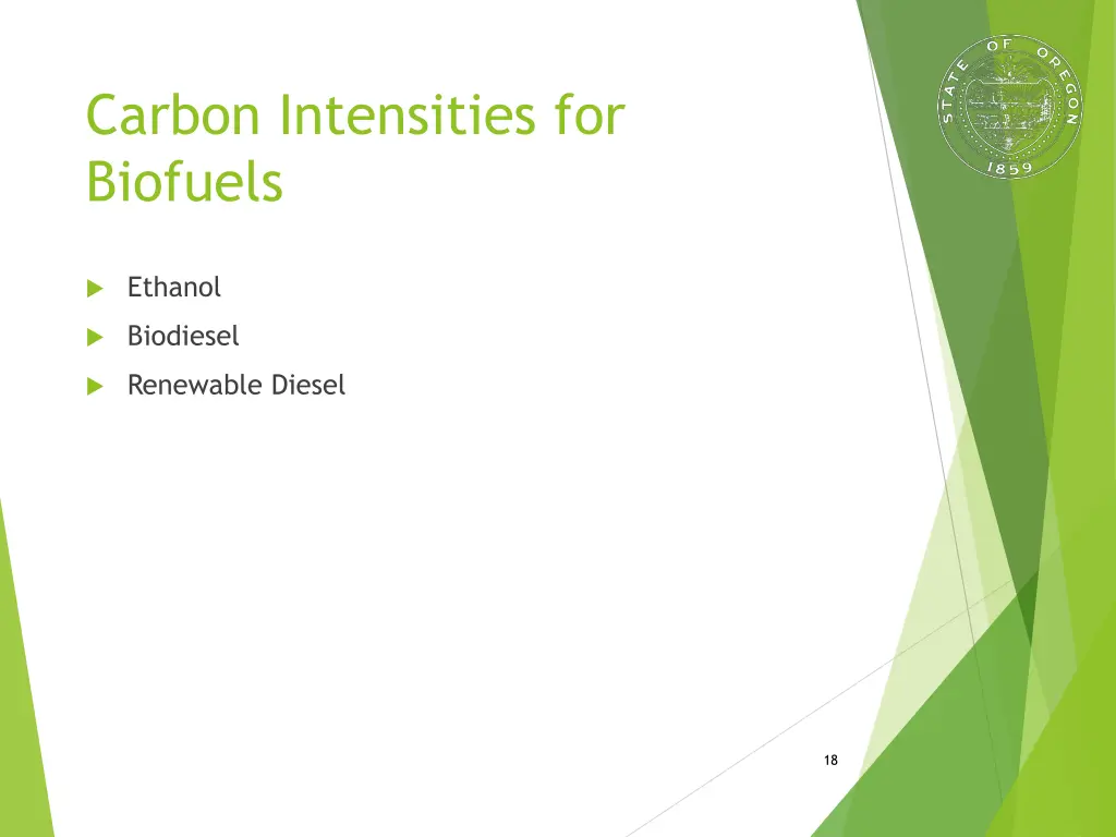 carbon intensities for biofuels