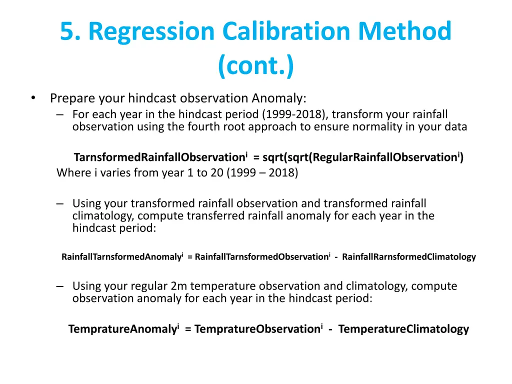 5 regression calibration method cont 1