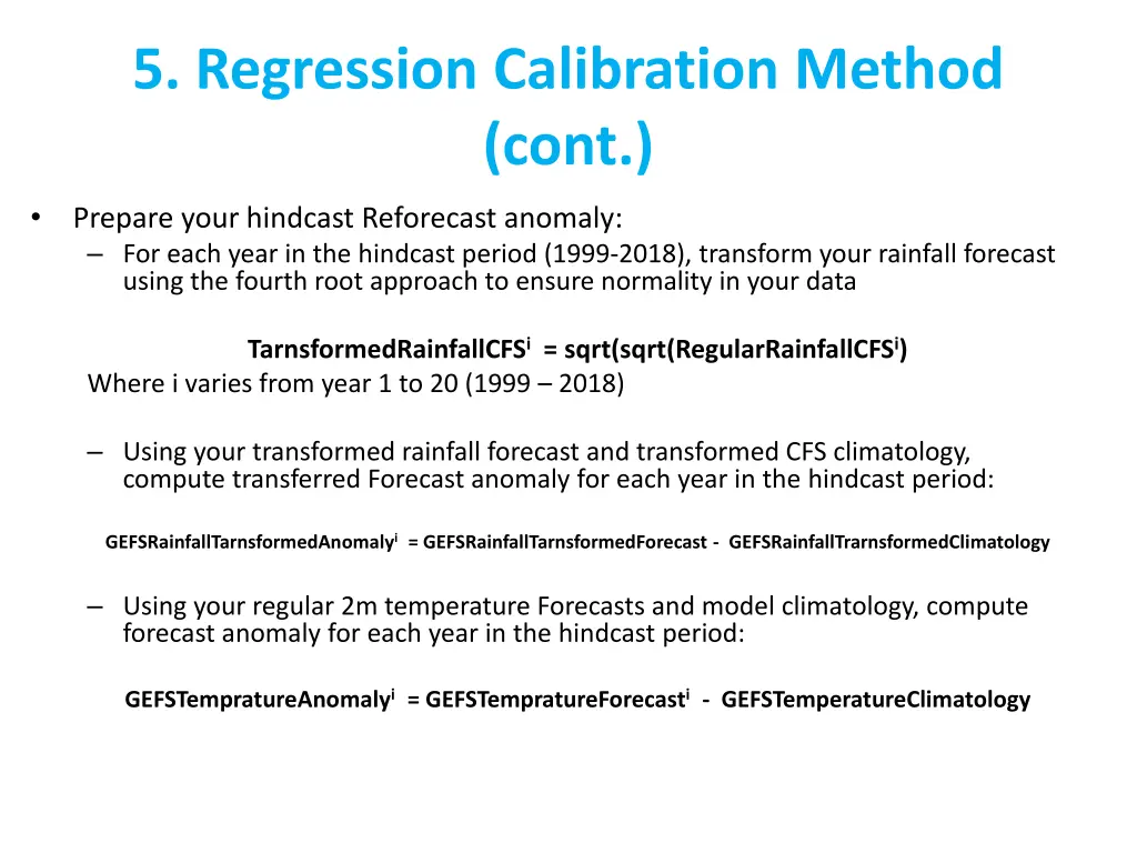 5 regression calibration method cont 2