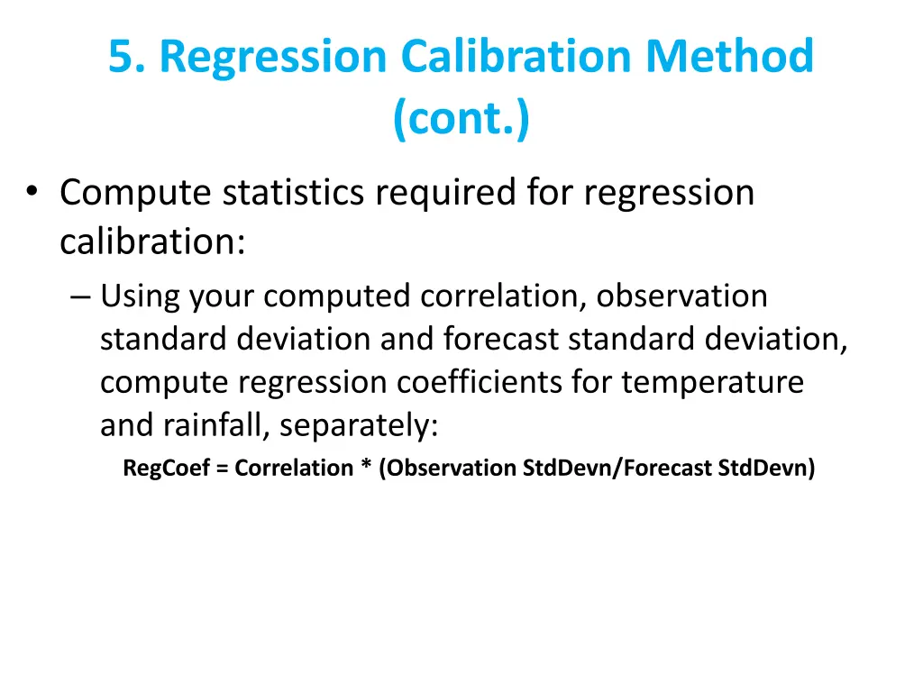 5 regression calibration method cont 4