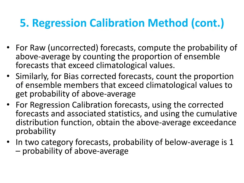 5 regression calibration method cont 6