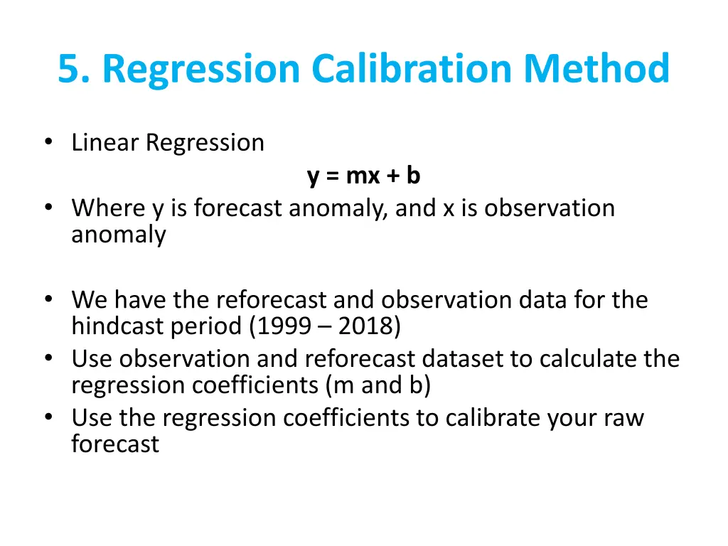 5 regression calibration method