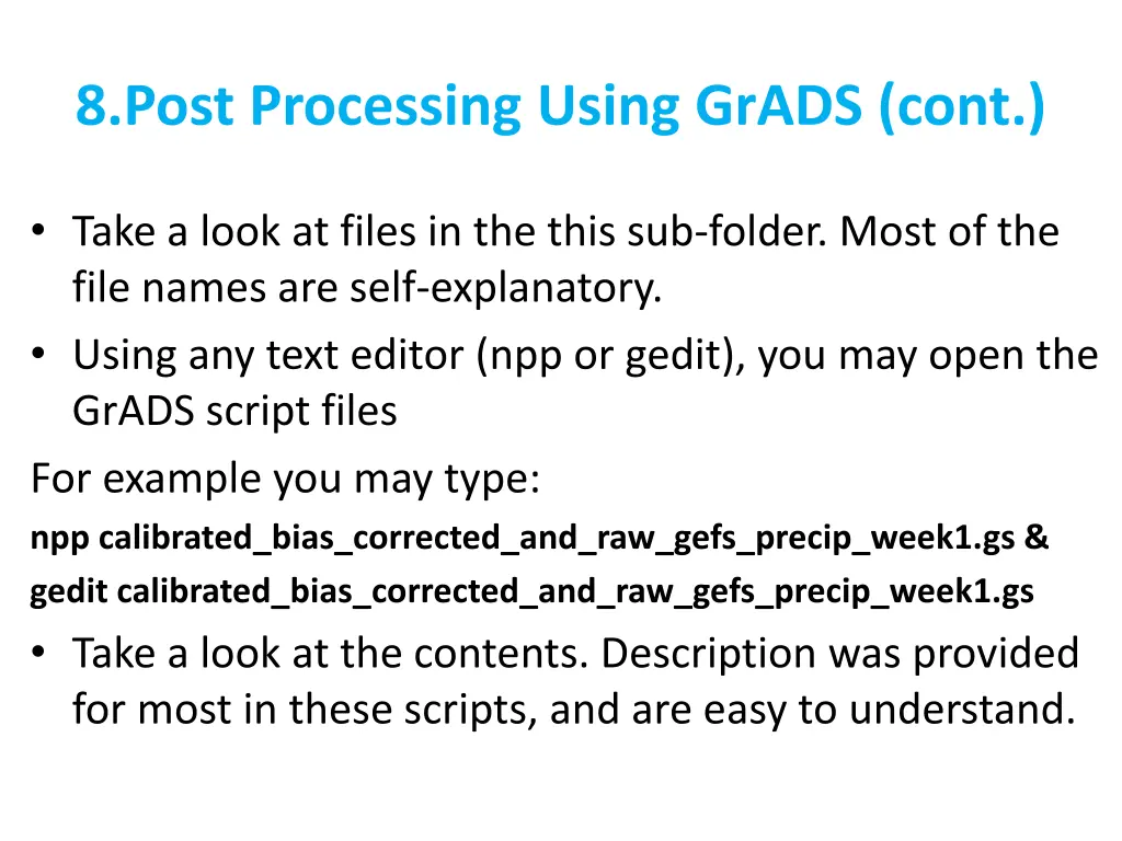 8 post processing using grads cont