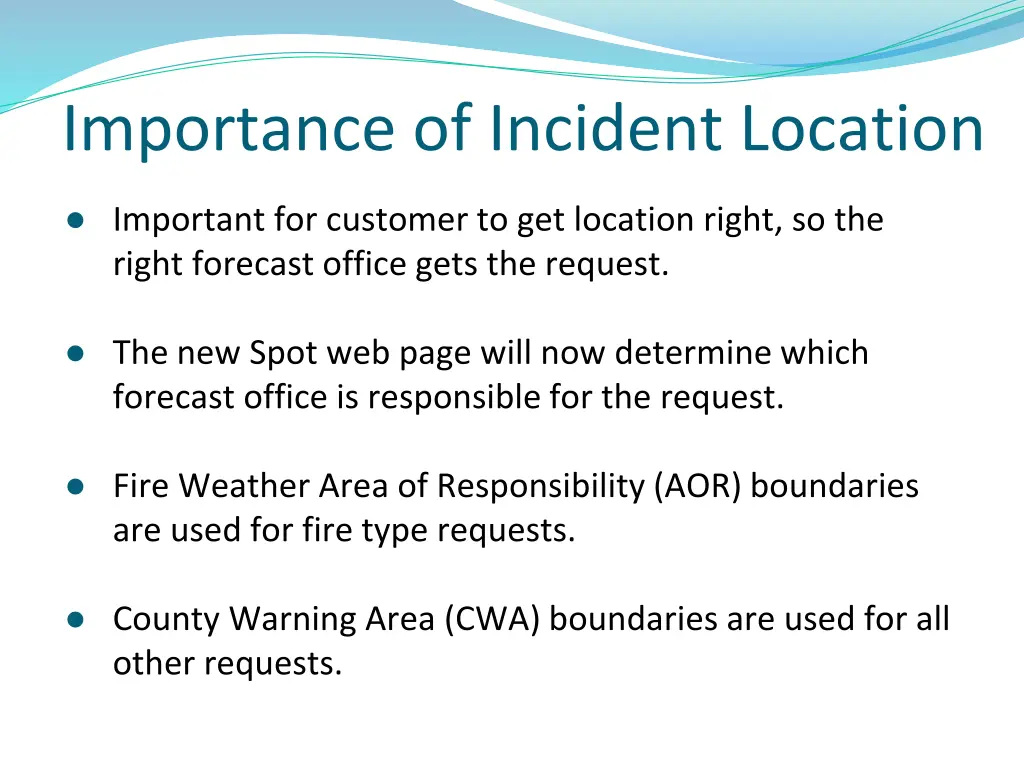 importance of incident location