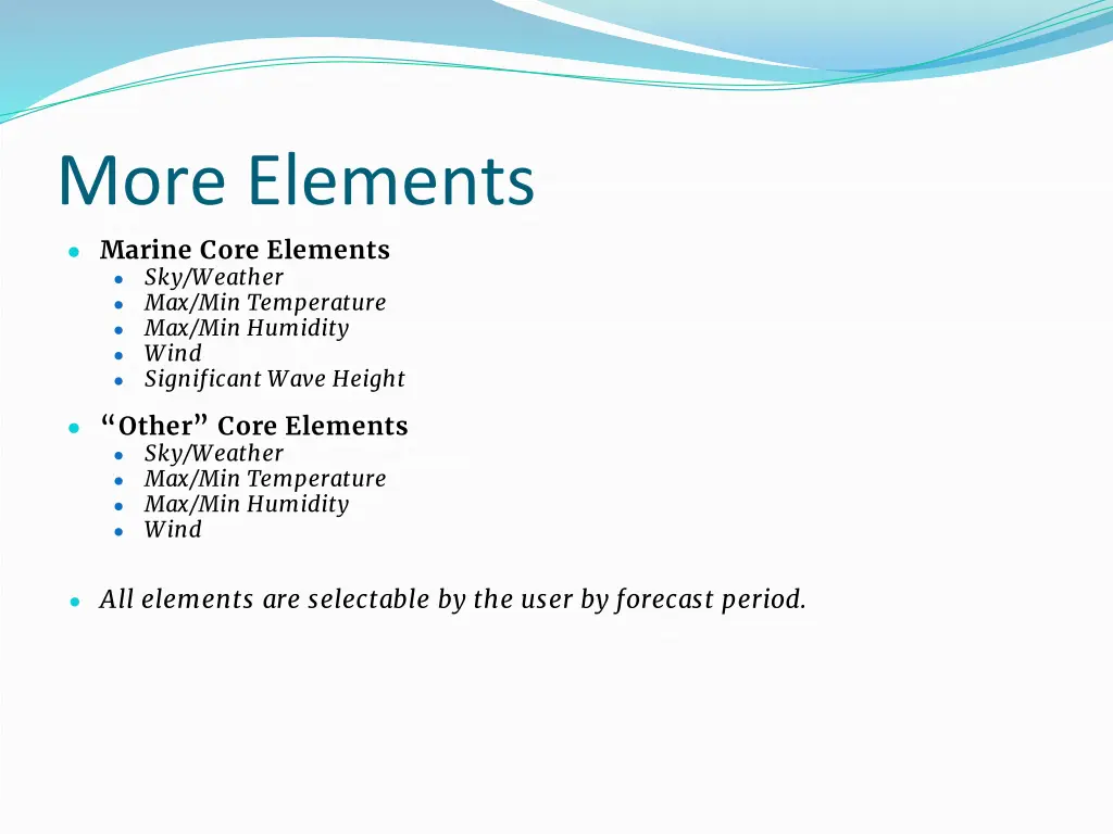 more elements marine core elements sky weather