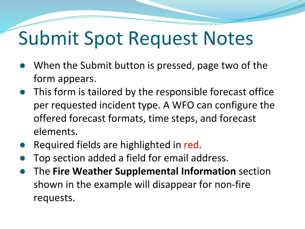 submit spot request notes