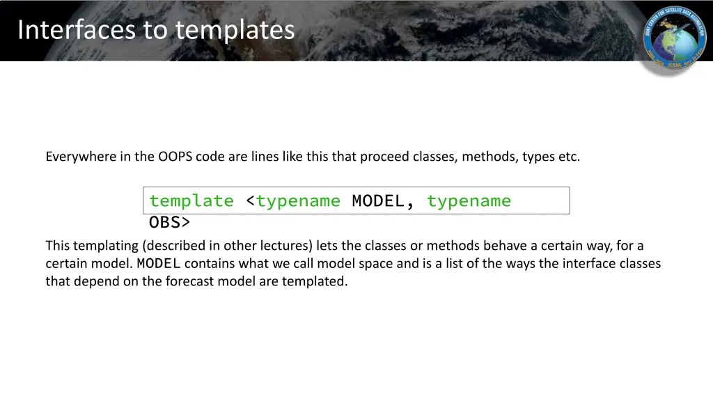 interfaces to templates