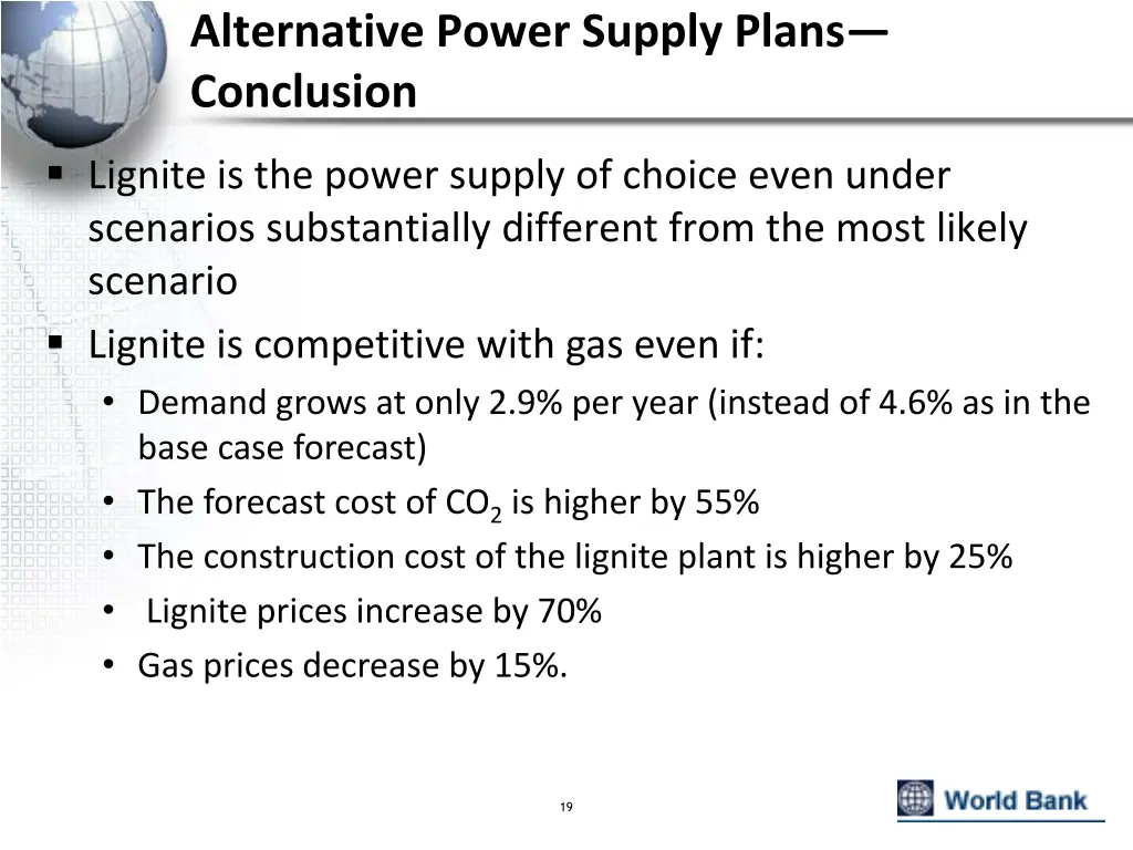 alternative power supply plans conclusion