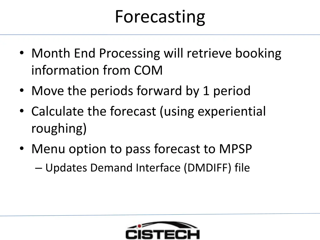 forecasting