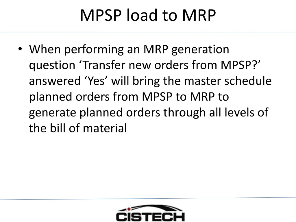 mpsp load to mrp