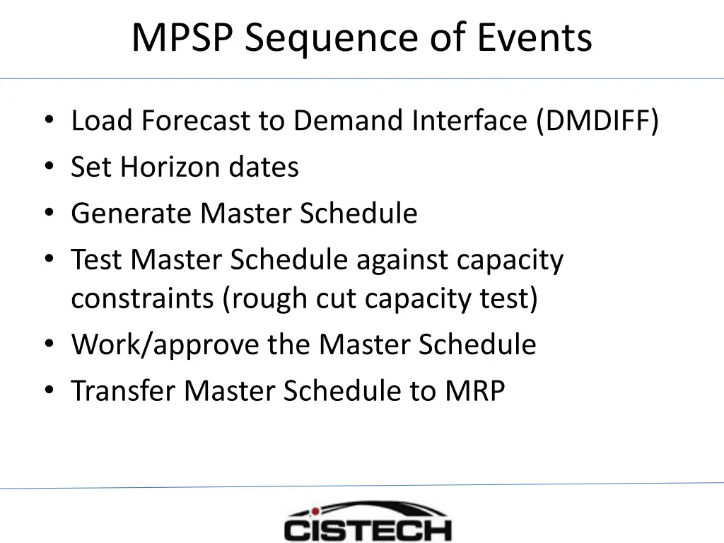 mpsp sequence of events