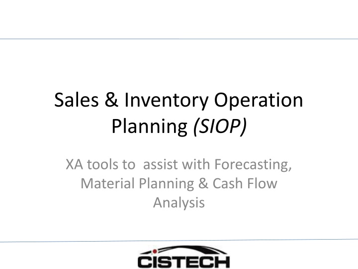 sales inventory operation planning siop