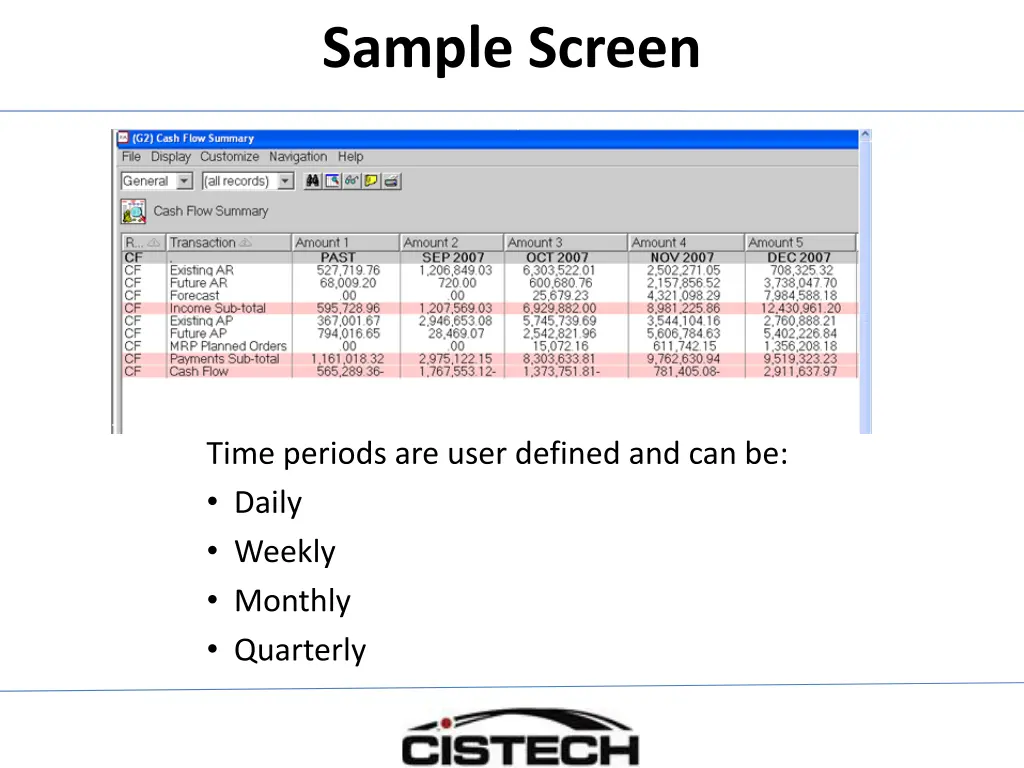 sample screen