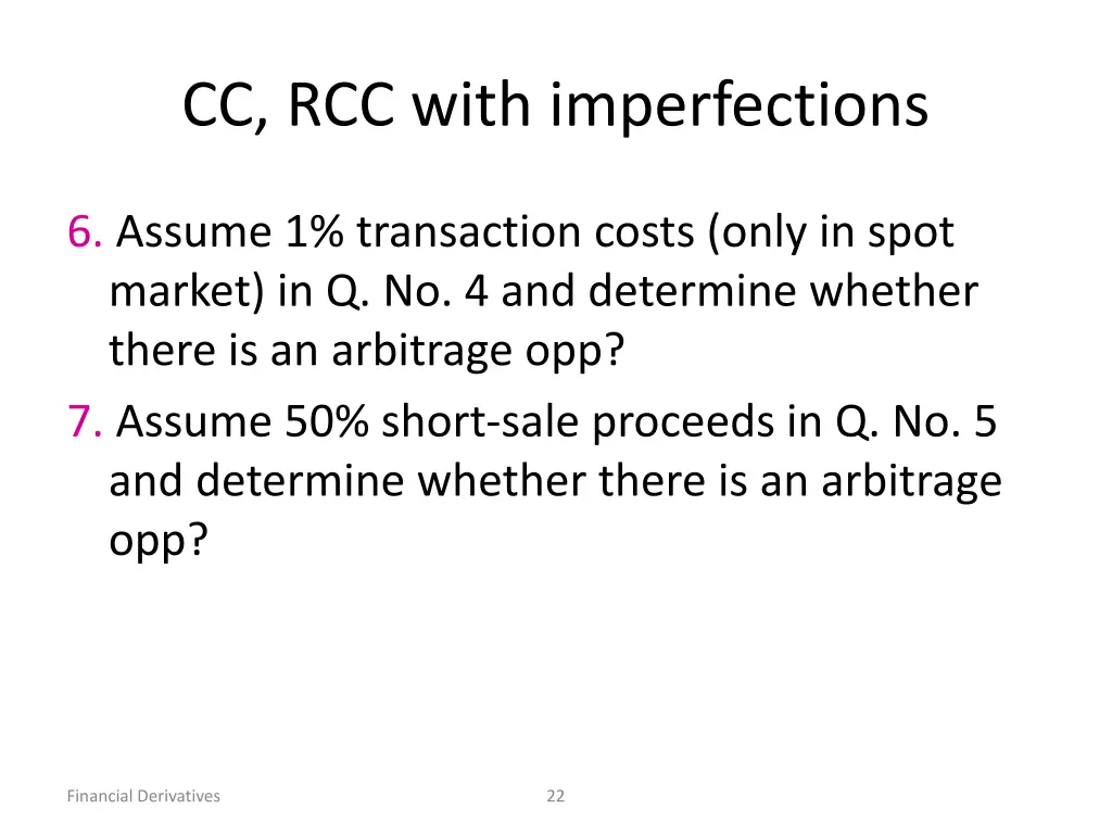 cc rcc with imperfections