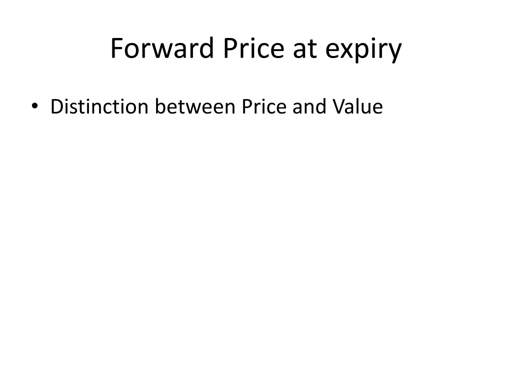 forward price at expiry