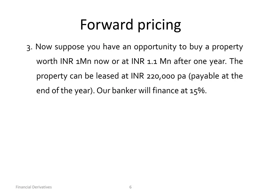 forward pricing 1