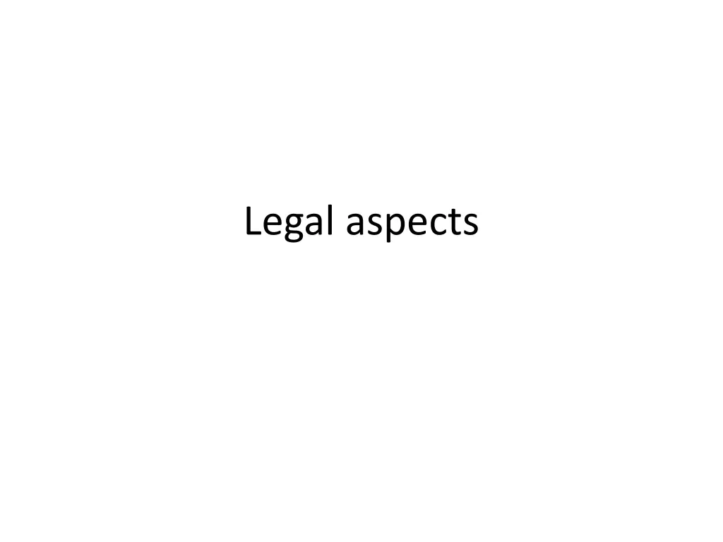 legal aspects