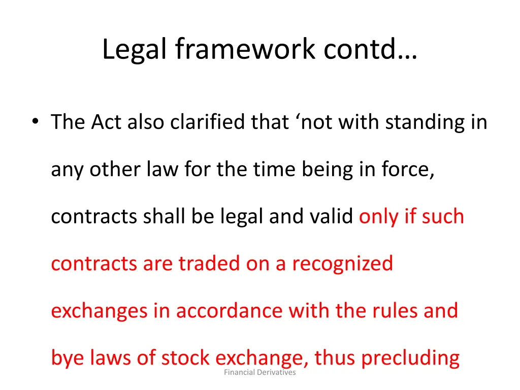 legal framework contd 1