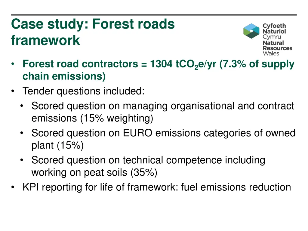 case study forest roads framework