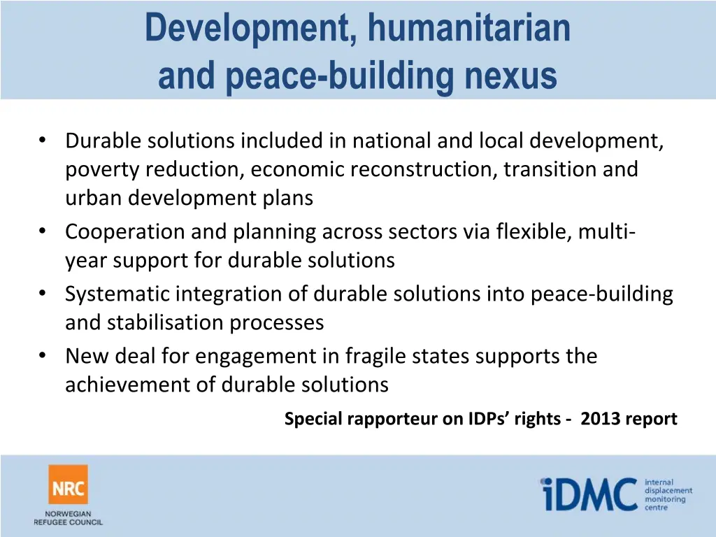 development humanitarian and peace building nexus