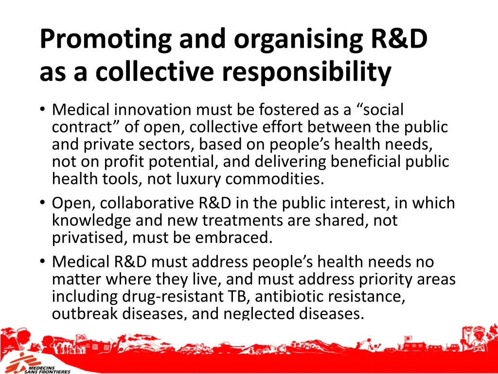 promoting and organising r d as a collective