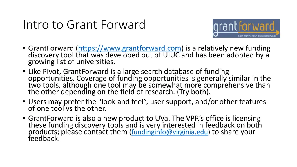 intro to grant forward