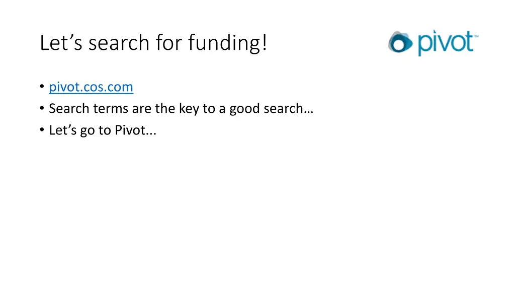 let s search for funding