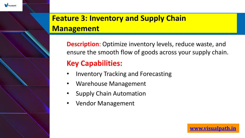 feature 3 inventory and supply chain management