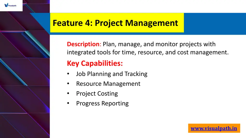 feature 4 project management