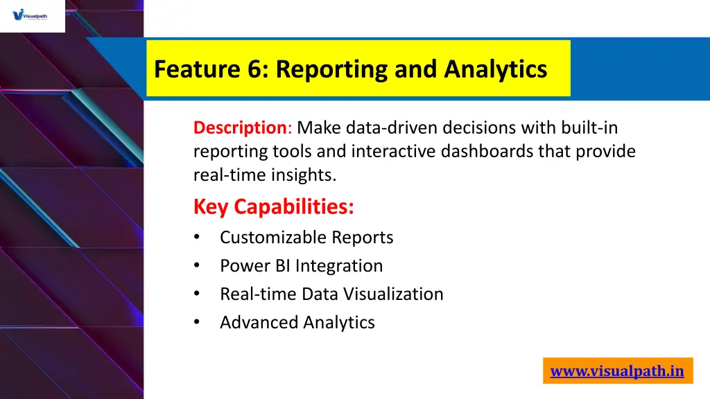 feature 6 reporting and analytics