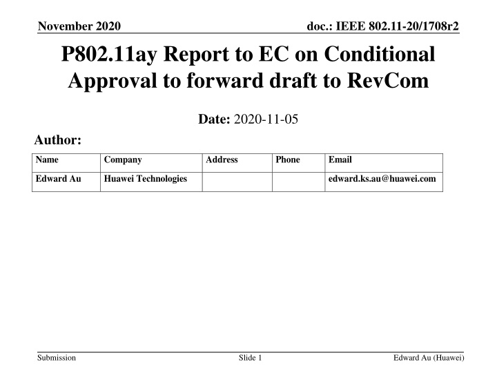 november 2020 p802 11ay report